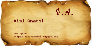 Visi Anatol névjegykártya